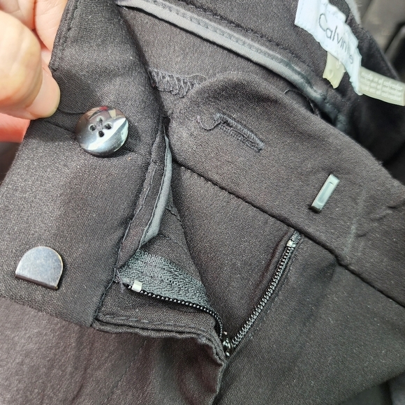 CALVIN Klein Premium Ponte Pants Dressy Black Pants Women's Size 6 Career Office - Picture 4 of 7